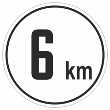 Traktor 6 km/h Schild Baumaschine 1 Aufkleber 2068