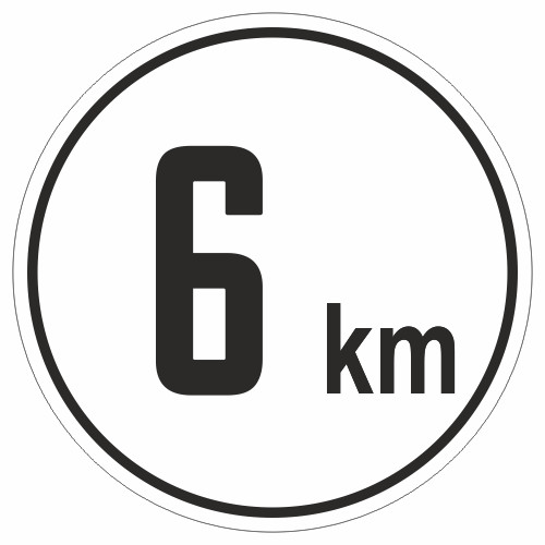 Traktor h schild - 6, km/h