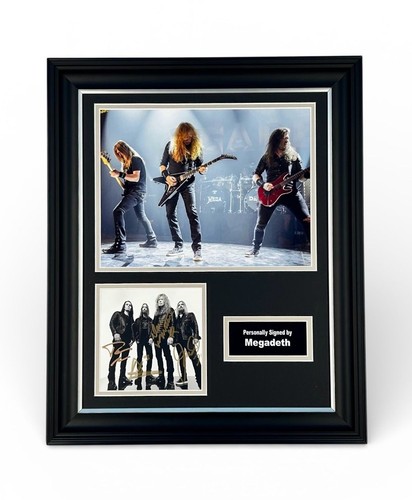 Megadeth signed photo - framed, &