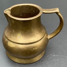 kleiner alter Messingkrug Höhe 9 cm d=5 cm oben, 9 cm unten, 718 Gramm Messing