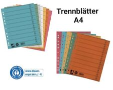 Trennblätter Register Einleger Karton für A4 Ordner (24 x 30)