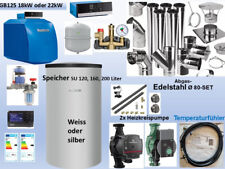 Buderus Paket Logaplus Ölbrennwert Kessel GB125 18-22kw Speicher SU120-300 Abgas