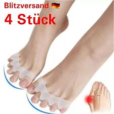 4x Zehenspreizer Hammerzehenpolster Krallenzehen Zehentrenner Zehen-Korrektur