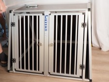 Hundebox Auto Alu XXl Doppel Hundetransportbox Autotransportbox Reisebox Trapez
