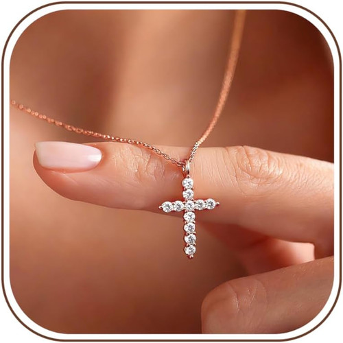 Kreuz kette damen gold silber - kette,