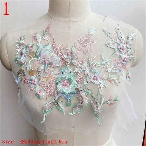 Blumen perlen strass spitze - perlen,