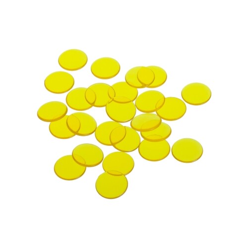 Spielchips gelb - 22, mm