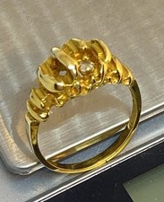 Gold ring 585 Brutalist