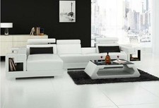 Luxuriöse Leder Sofa Eckcouch