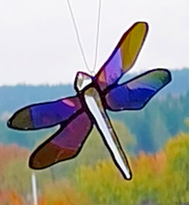 Bleiverglasung Fensterbild Suncatcher Libelle in Tiffany