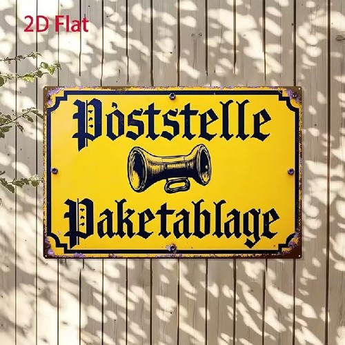 Blechschild poststelle - blechschild,