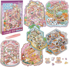 17 Blatt 3D House Stickers