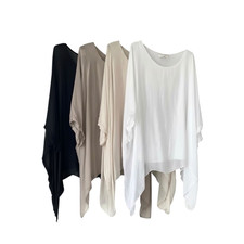 Tunika Damen Bluse Seide Neu