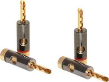 Dynavox Bananenstecker Bananenhohlstecker 4x Set Lautsprecher Kabel 6mm Stecker