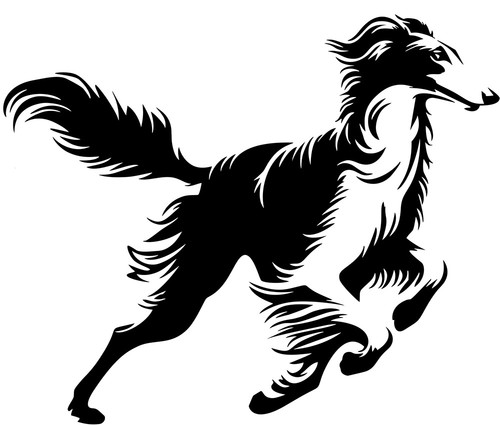 Barsoi aufkleber aussie - aufkleber,