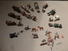 Konvolut - Busch / Preiser , 10 Pferdefuhrwerke , Tiere , Figuren