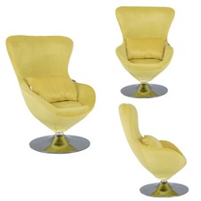 Gelber Drehstuhl Gepolsterter Sessel Gepolsterter Beistellstuhl VIP-Drehstuhl