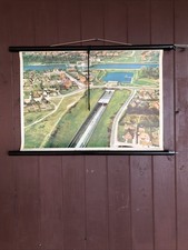 Schulwandkarte Rollbild „ Rendsburg Nord-Ostsee-Kanal“ Westermann