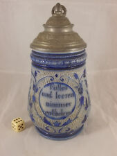 Antiker Bierkrug (4) mit ZD Reliefkrug 1/2L. Keramik um 1900 alt historisch