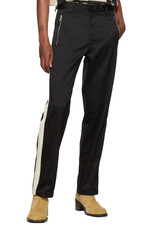 Diesel Herren Hose schwarz weiß gestreift Slim Fit Reißverschluss Tasche Anzu...