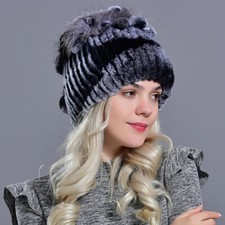 Echt Kaninchenfell Mütze