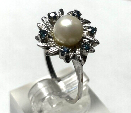 750 gold ring - 18, weißgold