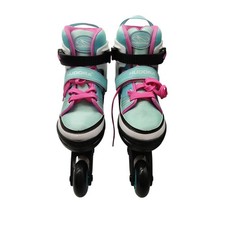 HUDORA Inline Skates Basic Kinder Inliner Blau/Mint verstellbar Gr. 34-37