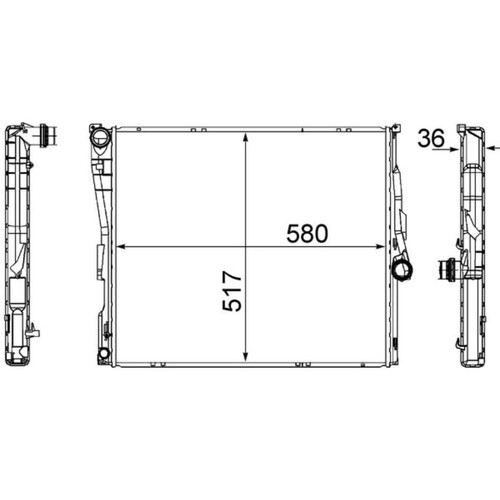 Kühler motorkühlung mahle - kühler,