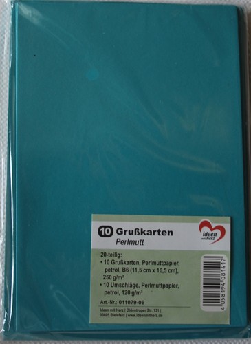 Grußkarten perlmutt - 10,