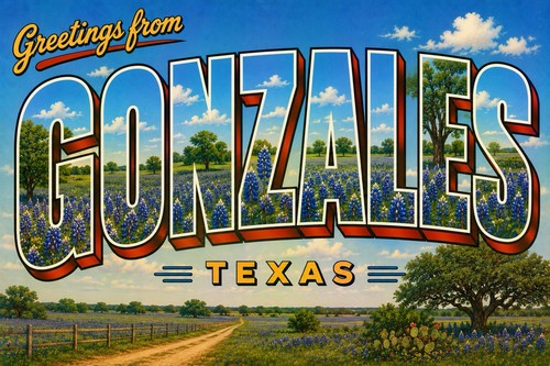 Gonzales texas modern postcard - texas,