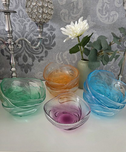 12x vintage glasschalen - vintage, in