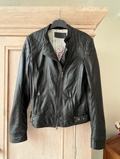 Milestone Lederjacke Gr. 40 Schwarz Bikerstil 100% Lammleder Jacke Echtleder