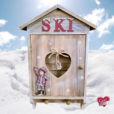 3D Schlüsselkasten SKI Holz
