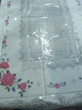 Vinyl Tischdecke weiß mit