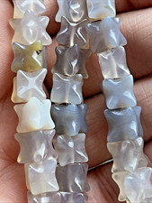 Grauer Achat Perlen Stern