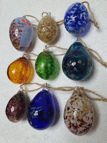 Osterdeko ostereier aus glas - ostereier,