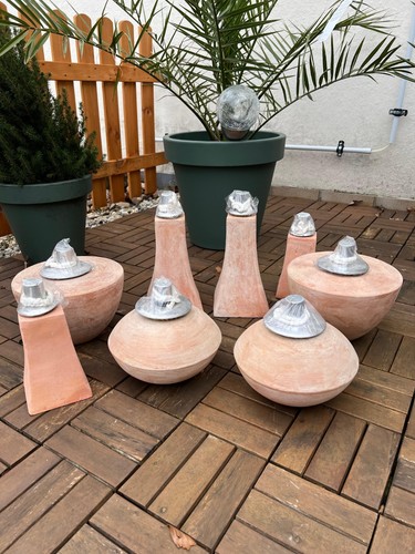 2er set öllampen terrakotta - Öllampen,