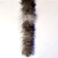 Silberfuchs Pelz Kapuze Kragen