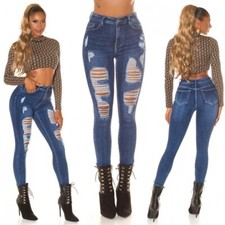 NEU Damen High Waist Röhre