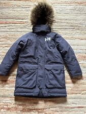 Original Helly Hansen Daunenjacke Jungs Blau Kunstpelz Gr.140(10) neuwertig 