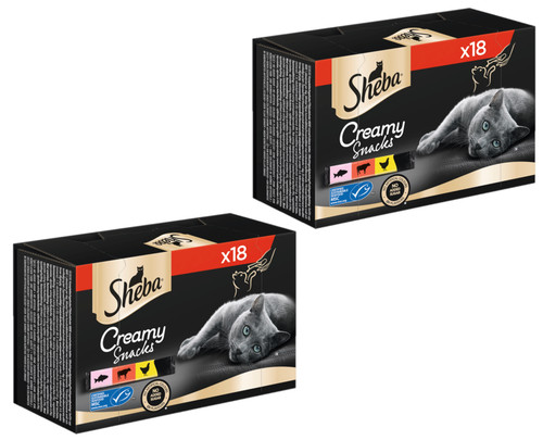 36x12g sheba creamy - sheba, snack