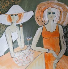 Acrylbild abstrakt Frauen