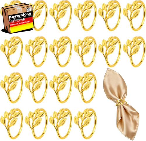 Serviettenringe gold stück - gold, 20