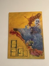 Abstraktes Bild 60cmx80cm Gemälde auf Leinwand Modern Original Unikat Handgemalt