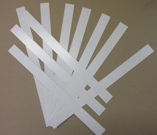 10 Stück PVC Hartschaumplatten Streifen 2mm Zuschnitt weiß 600 x 45mm KömaPrint®