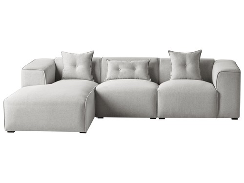 Modernes ecksofa hellgrau - in,