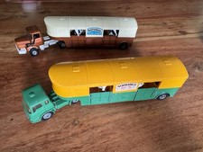 2 x Corgi Major Toys/Berliet - Articulated Horse Box Pferdetransporter