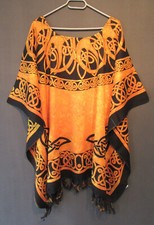 Tunika Poncho Bluse GELB SCHWARZ Grösse XXL 2XL 3XL 4XL 52 54 54 58 60 -GM077