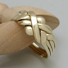 Ring Puzzlering 4 teilig Unisex in 585/14K Gelbgold - Gr. 63 ohne Anleitung