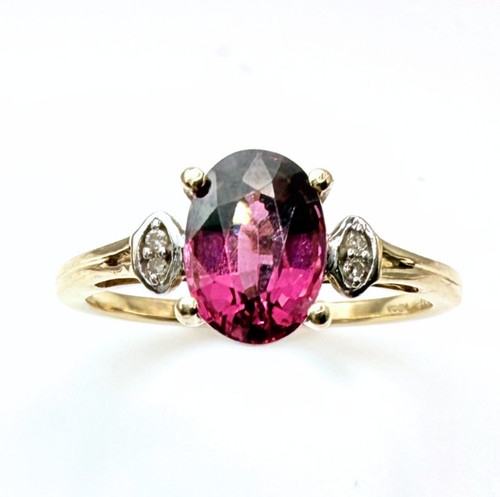 Granat diamant ring - ring, gold